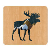 Night Forest Moose Snijplank (Voorkant)