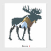 Night Forest Moose Sticker (Vel)