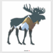 Night Forest Moose Sticker (Vel)