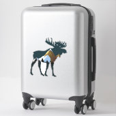 Night Forest Moose Sticker (Koffer)