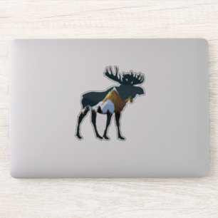 Night Forest Moose Sticker