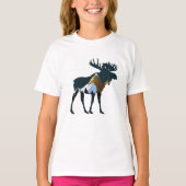 Night Forest Moose T-shirt (Voorkant)