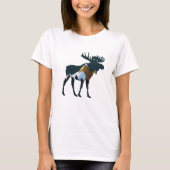 Night Forest Moose T-shirt (Voorkant)