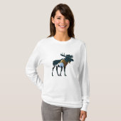 Night Forest Moose T-shirt (Voorkant volledig)