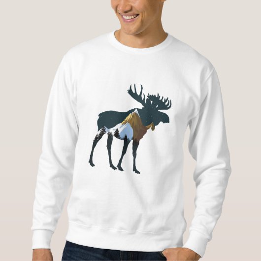 Night Forest Moose Trui (Voorkant)