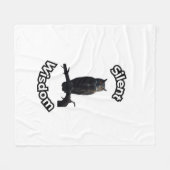  **Night Forest Owl – Realistic Nocturnal Owl Illu Fleece Deken (Voorkant (Horizontaal))