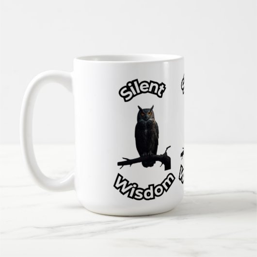  **Night Forest Owl – Realistic Nocturnal Owl Illu Koffiemok (Links)