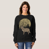Night Forest Pack Animal Wildlife Wilde Predator M Trui (Voorkant volledig)
