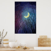 Night Forest Sky Poster (Keuken)