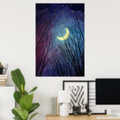 Night Forest Sky Poster (Thuiskantoor)
