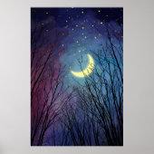 Night Forest Sky Poster (Voorkant)