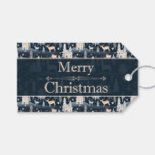 Night Forest Winter Village Cadeaulabel (Voorkant (Horizontaal))