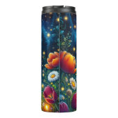 Night Frog Mushroom Starry Meadow Thermosbeker (Achterkant)