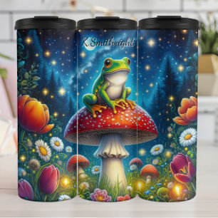 Night Frog Mushroom Starry Meadow Thermosbeker