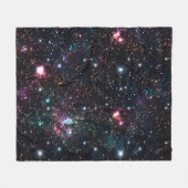 Night Galaxy Space PrintSeamless Pattern in Repeat Fleece Deken (Voorkant (Horizontaal))