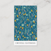 Night Garden Botanical Chic Modern Hang Tag Visitekaartje (Voorkant)