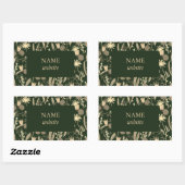 Night Garden Botanical Floral Plants Modern Chic  Rechthoekige Sticker (Vel)