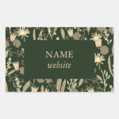 Night Garden Botanical Floral Plants Modern Chic  Rechthoekige Sticker (Voorkant)