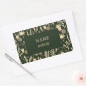 Night Garden Botanical Floral Plants Modern Chic  Rechthoekige Sticker (Envelop)