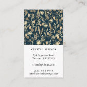 Night Garden Botanical Planten Moderne Chic Floral Visitekaartje (Achterkant)