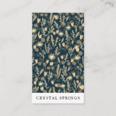 Night Garden Botanical Planten Moderne Chic Floral Visitekaartje (Voorkant)