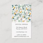 Night Garden Botanical Planten Moderne Chic Floral Visitekaartje (Achterkant)