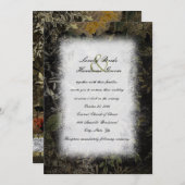 Night Garden Gothic Wedding Invitation Kaart (Voorkant / Achterkant)