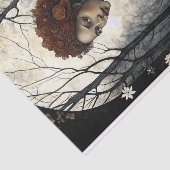 Night Garden Queen Maanlicht Schoonheid Dogwoods D Tissuepapier (Detail)