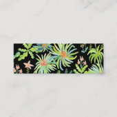 Night Garden Waterverf Botanical Colorful Elegant Mini Visitekaartje (Voorkant)
