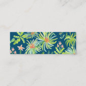 Night Garden Waterverf Botanical Colorful Elegant Mini Visitekaartje (Voorkant)