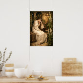 Night Garden Woman Poster (Keuken)