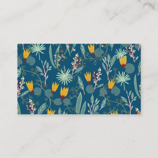 Night Gardens Florence QR Code Social Media Chic Visitekaartje (Voorkant)