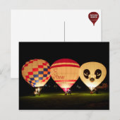 Night Glow-ballon Briefkaart (Voorkant / Achterkant)