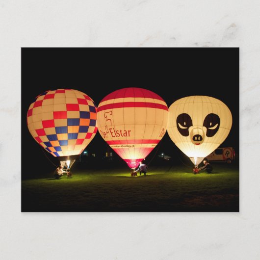 Night Glow-ballon Briefkaart (Voorkant)