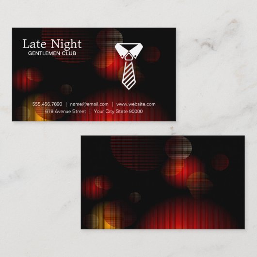 Night Glow Business Suit Visitekaartje (Voorkant / Achterkant)