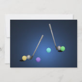 Night Glow Golf Party Kaart (Achterkant)