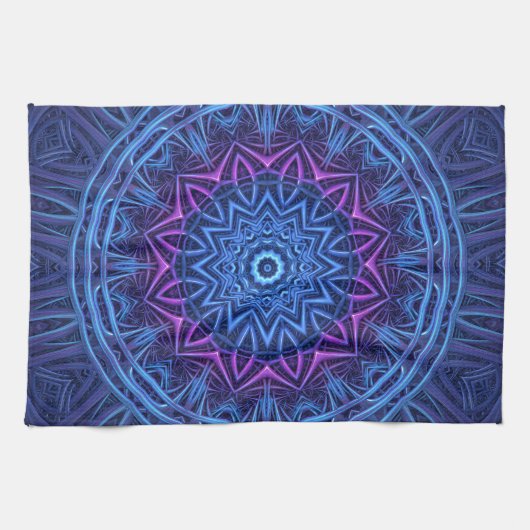 Night Glow Mandala Theedoek (Horizontaal)