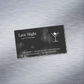 Night Glow Martini Logo Magnetisch Visitekaartje (Voorbeeld)