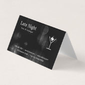 Night Glow Martini Logo Visitekaartje (Voorkant)