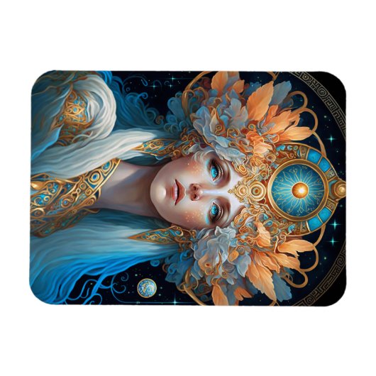 Night Goddess Queen Fantasy Art Magneet (Horizontaal)
