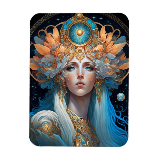 Night Goddess Queen Fantasy Art Magneet (Verticaal)
