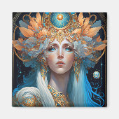 Night Goddess Queen Fantasy Art Magneet (Voorkant)