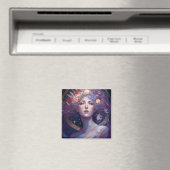 Night Goddess Queen Fantasy Art Magnet (Insitu (Vaatwasser))