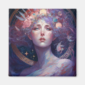 Night Goddess Queen Fantasy Art Magnet (Voorkant)