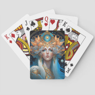 Night Goddess Queen Fantasy Art Pokerkaarten
