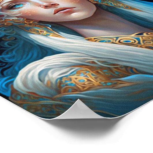 Night Goddess Queen Fantasy Art Poster (Hoek)