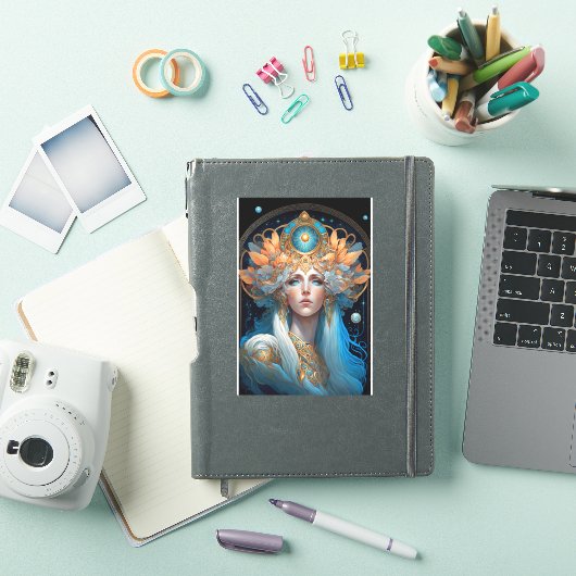 Night Goddess Queen Fantasy Art Sticker (iPad Cover)
