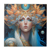 Night Goddess Queen Fantasy Art Tegeltje (Voorkant)
