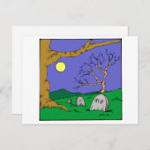 Night Graveyard Briefkaart (Voorkant / Achterkant)