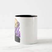 Night Halloween Moon Cat Tree Outside Owl Bat Tweekleurige Koffiemok (Center)